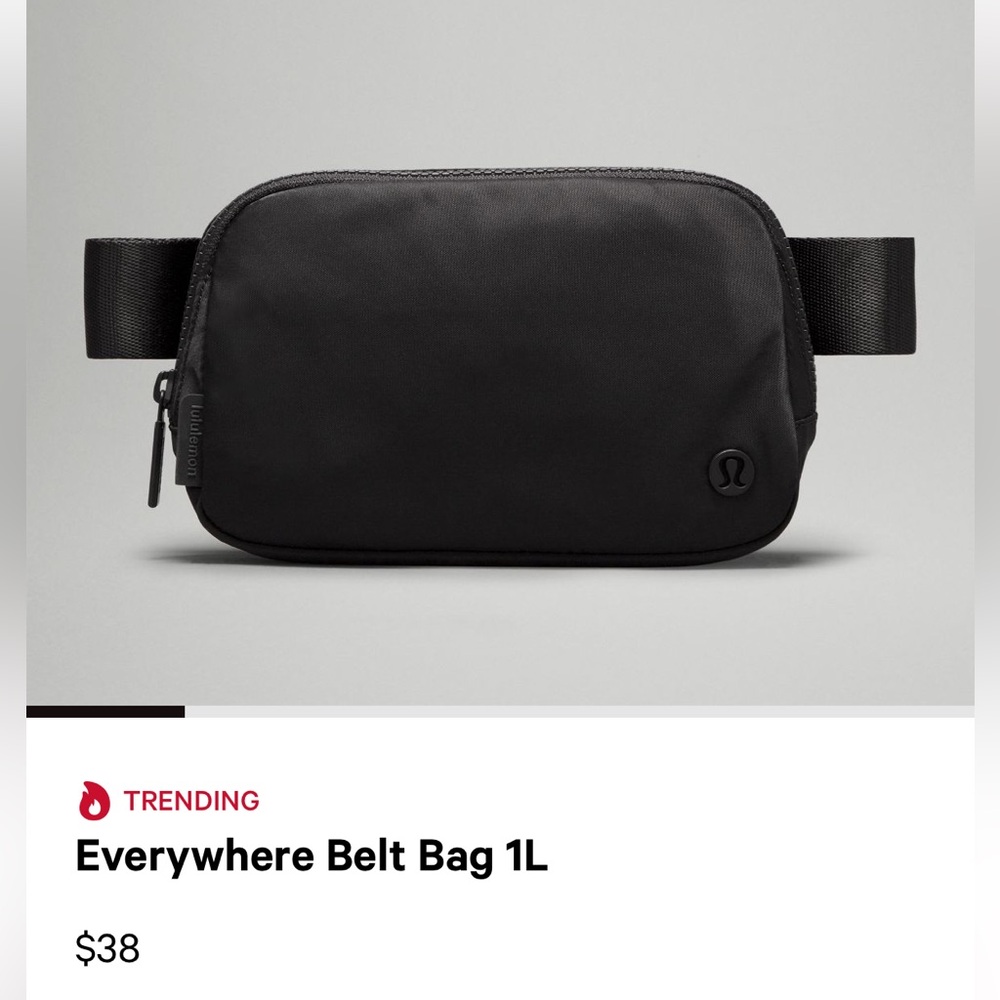 lululemon athletica Black Belt Bag 1L